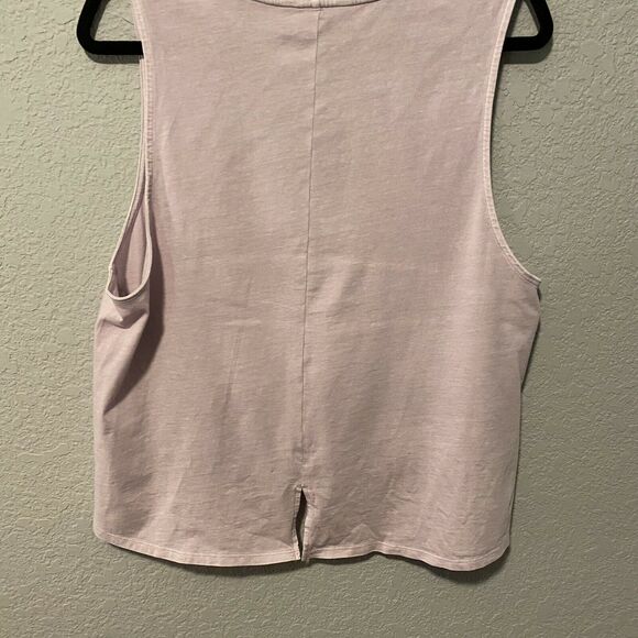 JoyLab Lilac High-Low Tank Top with Front Cinched Hem Size Large - Picture 5 of 8
